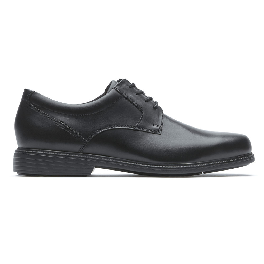 Rockport Mens Oxfords Black - Charles Road Plain Toe - UK 291-DBGZMK